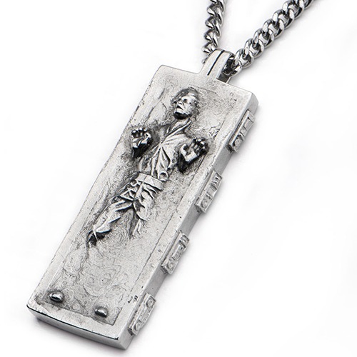 STAR WARS - Męski wisiorek Han Solo Carbonite ze stali nierdzewnej
