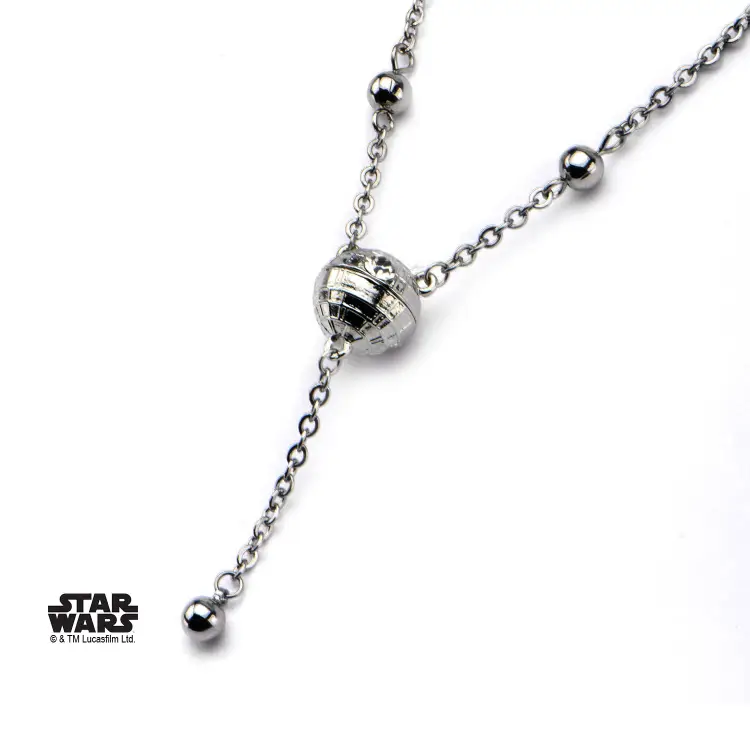 STAR WARS - Damski naszyjnik 3D Gwiazda Śmierci ze stali szlachetnej