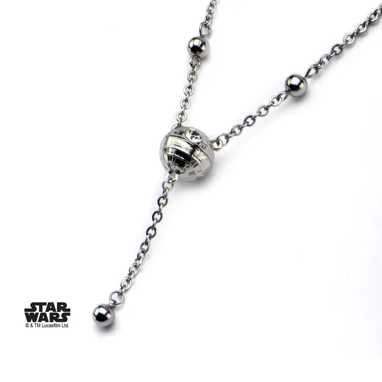 STAR WARS - Damski naszyjnik 3D Gwiazda Śmierci ze stali szlachetnej