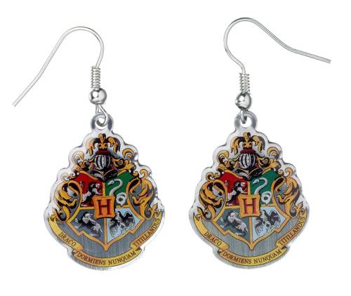 HARRY POTTER - Kolczyki w kształcie kropli - herb Hogwartu