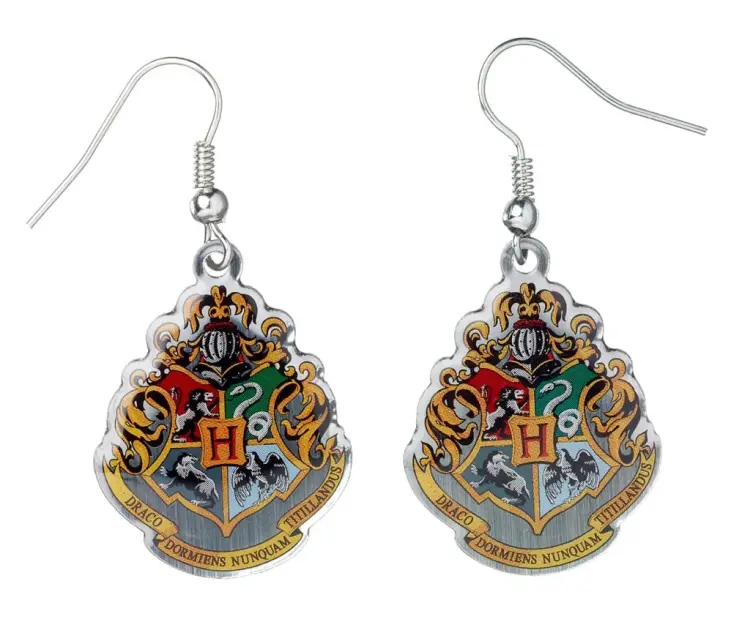 HARRY POTTER - Kolczyki w kształcie kropli - herb Hogwartu