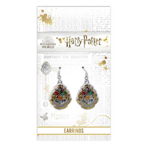 HARRY POTTER - Kolczyki w kształcie kropli - herb Hogwartu