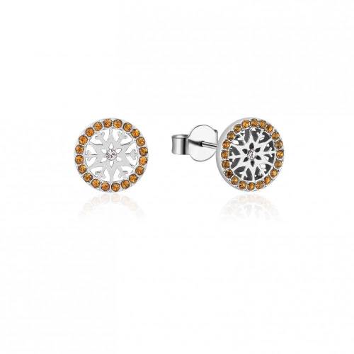 FROZEN 2 - Kolczyki sztyfty Snowflake Birhstone Nov 'SS Rhodium Plated'
