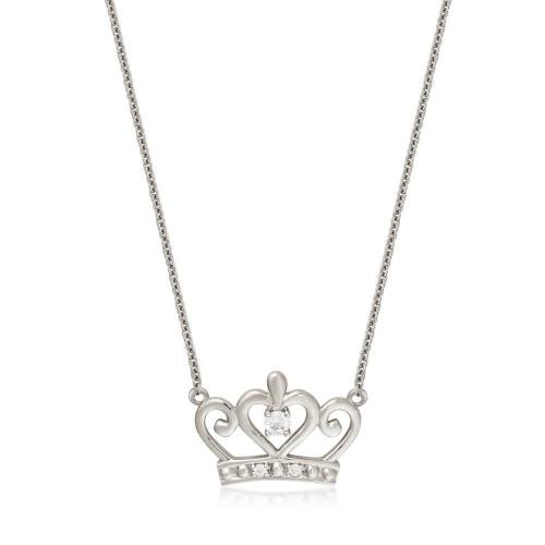 DISNEY METAL PRECIOUS - Naszyjnik z koroną księżniczki "Sterling Silver