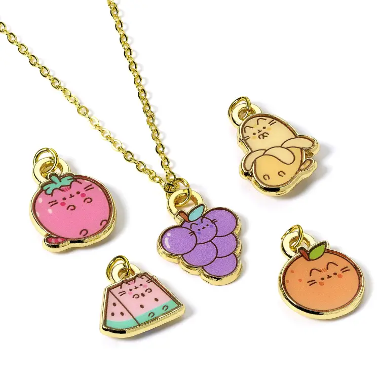 PUSHEEN - Owoce - Naszyjnik + Zestaw 5 zawieszek