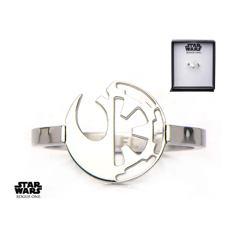 STAR WARS - Damski pierścionek ze stali nierdzewnej Rebel Empire Cut - Rozmiar 6