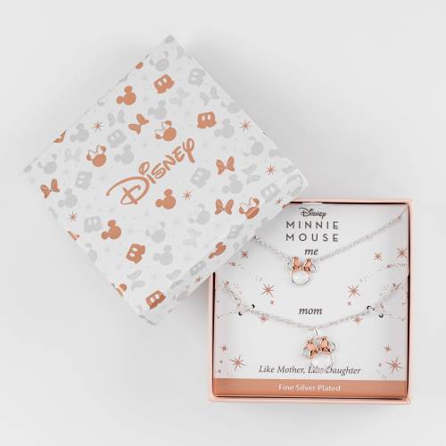 MINNIE - Zestaw matka i córka - 2 srebrne naszyjniki z mosiądzu