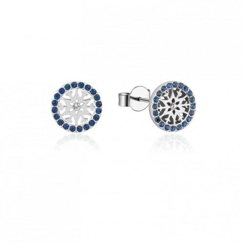 FROZEN 2 - Kolczyki sztyfty Snowflake Birhstone Sep 'SS Rhodium Plated'