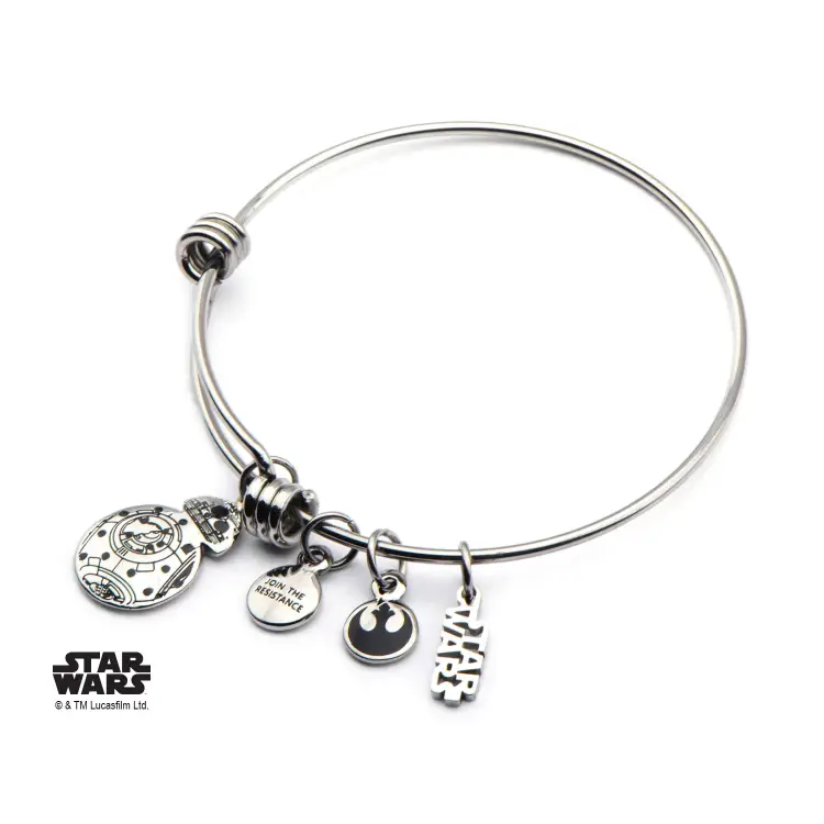 STAR WARS - Bransoletka z zawieszką BB-8 Inox 316L