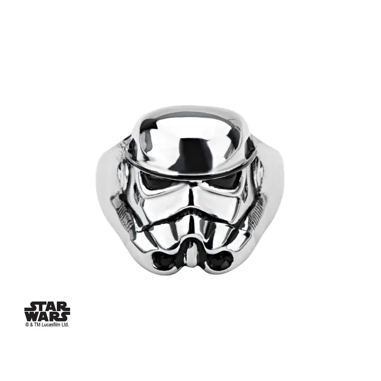 STAR WARS - Męski pierścionek ze stali szlachetnej 3D Stormtrooper - Rozmiar 12