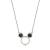 DISNEY METAL PRECIOUS - Czarny naszyjnik CZ Mickey "Sterling Silver