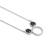 DISNEY METAL PRECIOUS - Czarny naszyjnik CZ Mickey "Sterling Silver