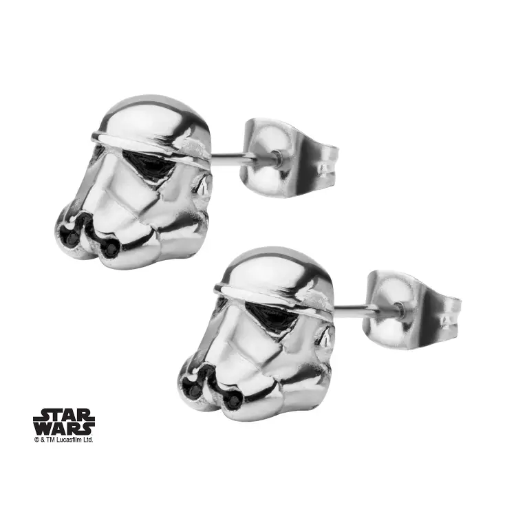 STAR WARS - Kolczyki sztyfty 3D Stormtrooper ze stali nierdzewnej