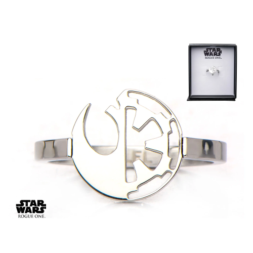 STAR WARS - Damski pierścionek ze stali nierdzewnej Rebel Empire Cut - Rozmiar 7