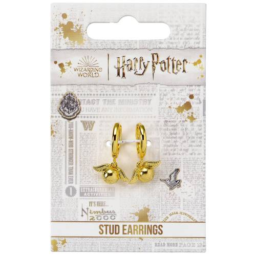 HARRY POTTER - Złoty Czarodziej 3D - Kolczyki przytulanki