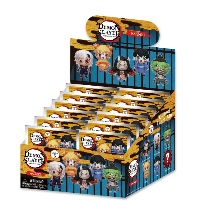 DEMON SLAYER - Seria 5 -3D Magnesy piankowe w ślepych torebkach (display 12 szt.)