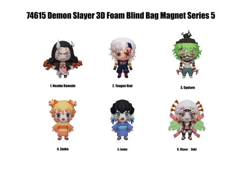 DEMON SLAYER - Seria 5 -3D Magnesy piankowe w ślepych torebkach (display 12 szt.)