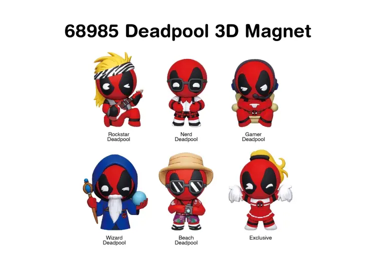 DEADPOOL - Seria 1 - Magnesy piankowe 3D w ślepych torebkach (display 12 szt.)