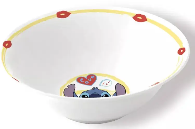 STITCH - Zestaw obiadowy - Kubek 325ml + Miska + Talerz 3szt.