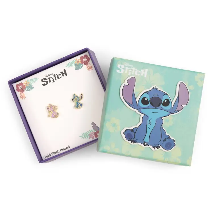 STITCH & ANGEL - 1 para kolczyków sztyftów