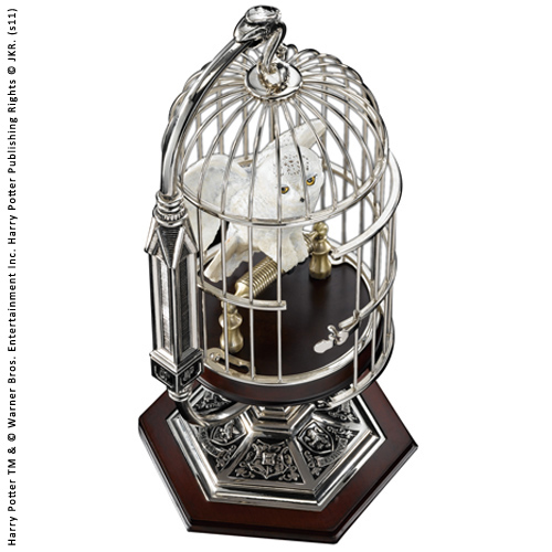 HARRY POTTER - Miniaturowa Hedwiga w klatce - 25 cm