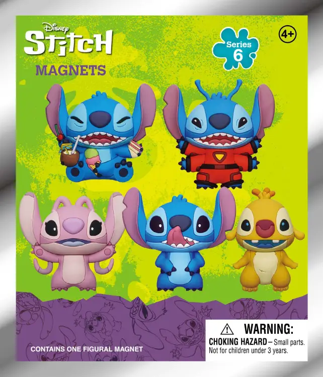 STITCH - Seria 6 - Magnesy piankowe 3D w ślepych torebkach (display 12 szt.)