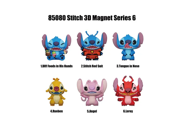 STITCH - Seria 6 - Magnesy piankowe 3D w ślepych torebkach (display 12 szt.)