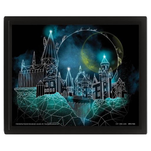 HARRY POTTER - Geometryczny Hogwart - grafika ścienna