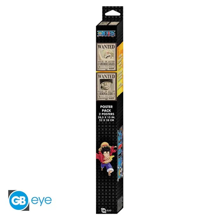 ONE PIECE - Wanted Zoro & Sanji - Zestaw 2 plakatów "52x38