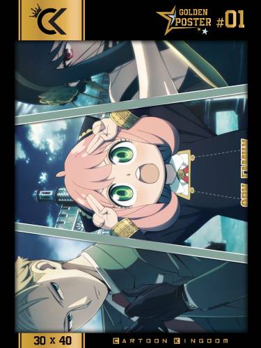 SPY X FAMILY - Loid, Yor & Anya - Złoty plakat 30x40cm