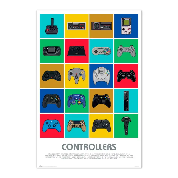 GAMERS - Kontrolery - Plakat 61x91cm