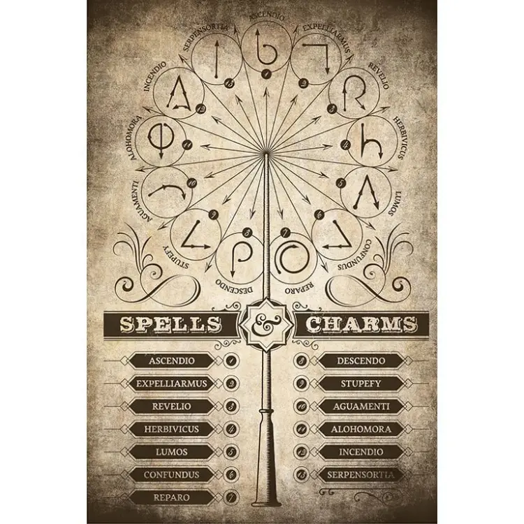 HARRY POTTER - Zaklęcia i uroki - plakat 61 x 91 cm
