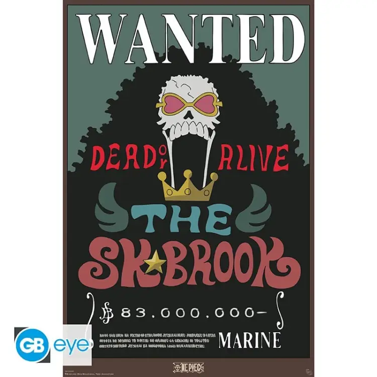 ONE PIECE - Wanted Brook - Plakat 91x61cm