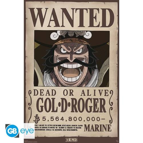 ONE PIECE - Wanted Gol D. Roger - Plakat 91x61cm