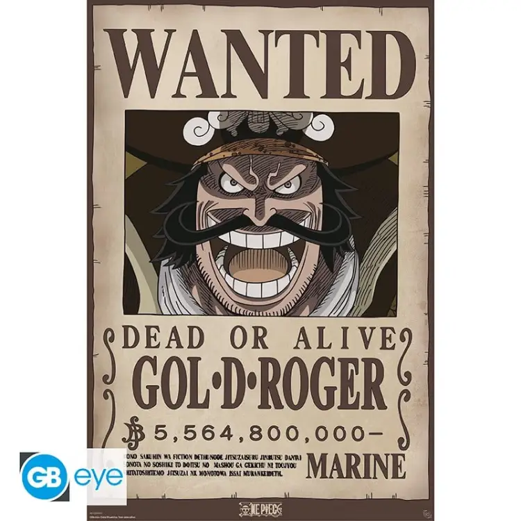 ONE PIECE - Wanted Gol D. Roger - Plakat 91x61cm