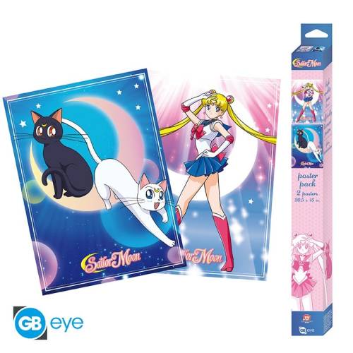 SAILOR MOON - Sailor Moon & Cats - Zestaw 2 plakatów '52x38'