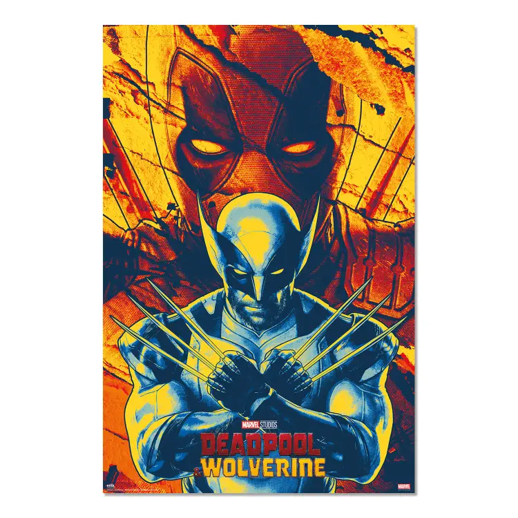 DEADPOOL & WOLVERINE - Retro - Plakat 61 x 91 cm