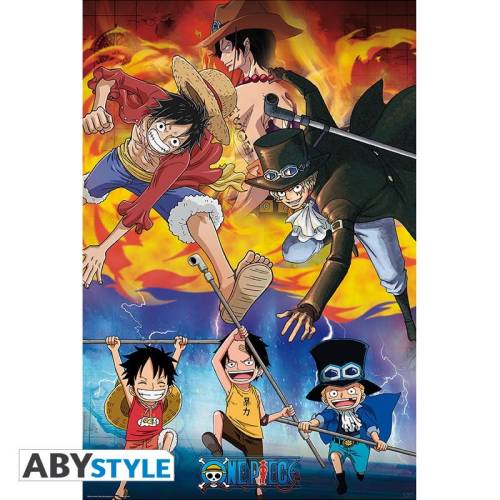 ONE PIECE - Ace, Sabo & Luffy - plakat '91x61'