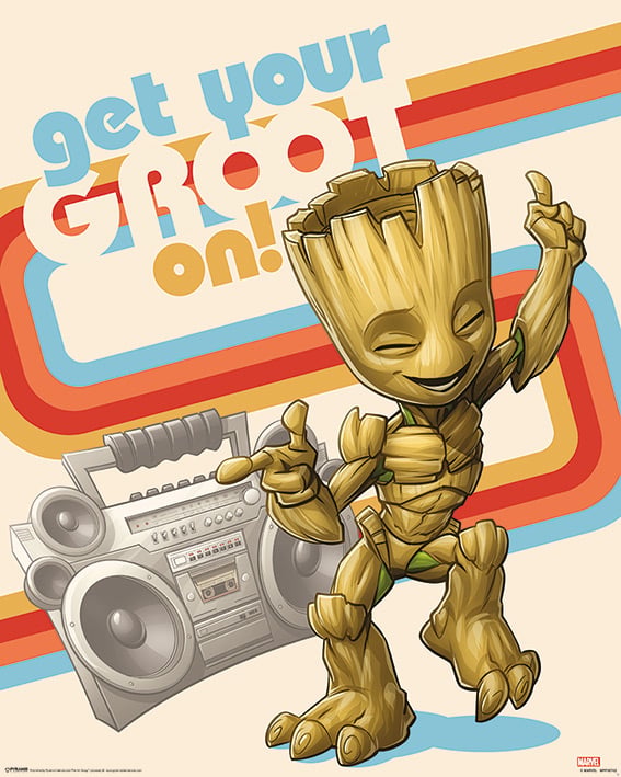 MARVEL - Mini Plakat 40X50 - Strażnik Galaktyki Get Your Groot On