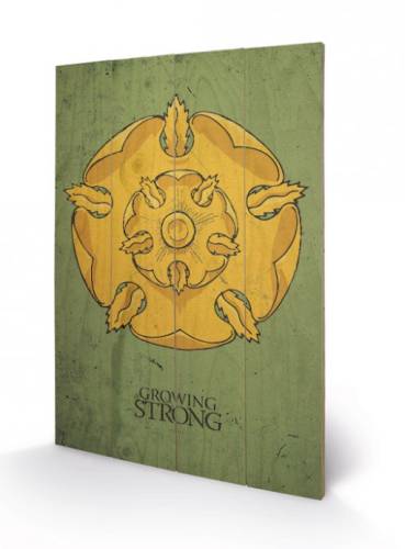GAME OF THRONES - Wydruk na drewnie 40X59 - Tyrell