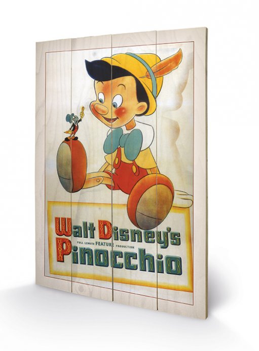 DISNEY - Druk na drewnie 40X59 - Sumienie Pinokia