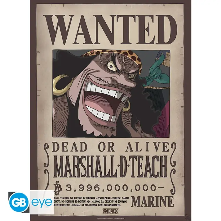 ONE PIECE - Wanted Shanks & Blackbeard - Zestaw 2 plakatów "52x38