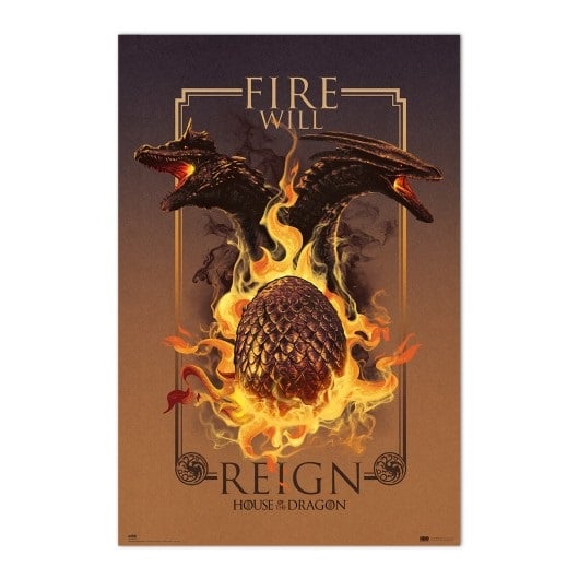 HOUSE OF DRAGONS - Fire Will Reign - plakat 61 x 91 cm