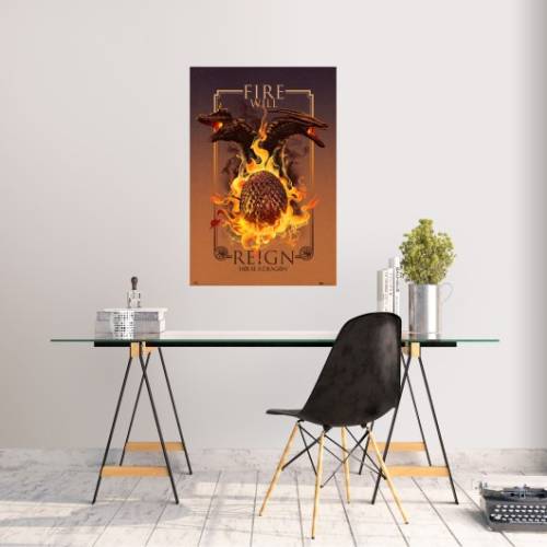 HOUSE OF DRAGONS - Fire Will Reign - plakat 61 x 91 cm