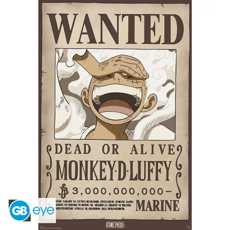 ONE PIECE - Wanted Luffy Wano - Plakat 91x61cm