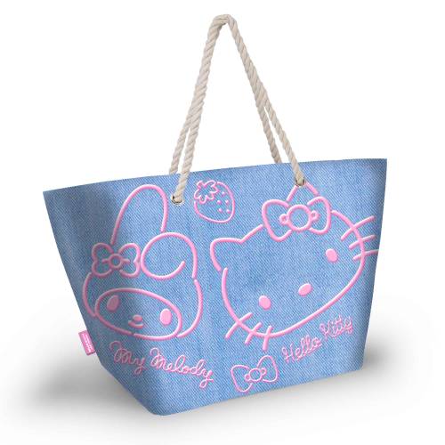 HELLO KITTY & MY MELODY - Denim - Torba plażowa '52x37x17cm'
