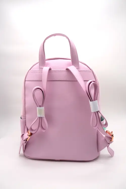 STITCH & ANGEL - Fashion Duo Pink Corduroy BackPack - '32x25x14cm'