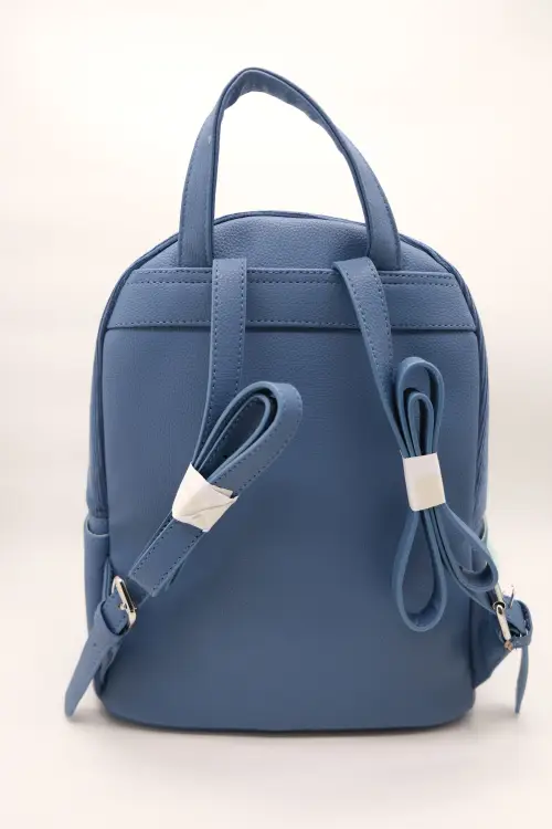 STITCH & ANGEL - Fashion Duo Blue Corduroy BackPack - "28x22x11cm