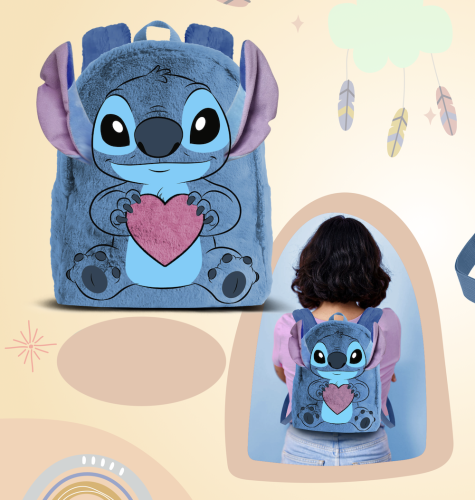STITCH - Love - Mini plecak futrzany "25x21x12cm