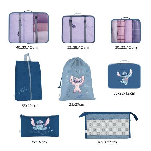 STITCH - Organizery do walizek - 8 szt.